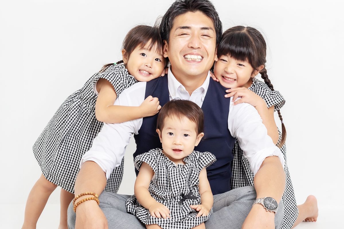 3人の子どもと松本じゅんや